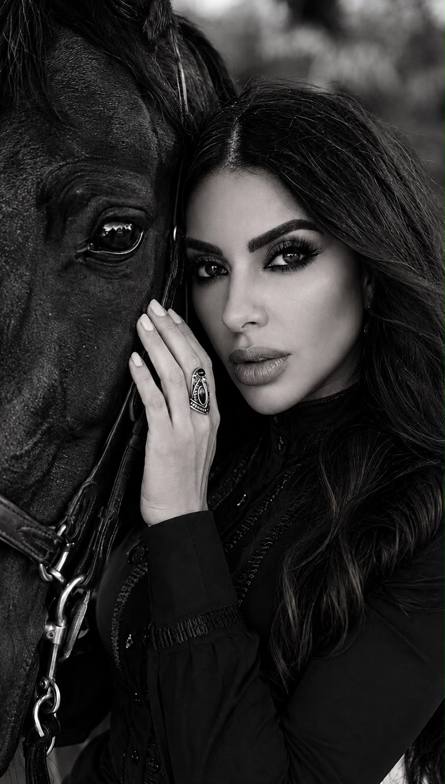 Dra. Karla Bueso Asfura junto a un caballo